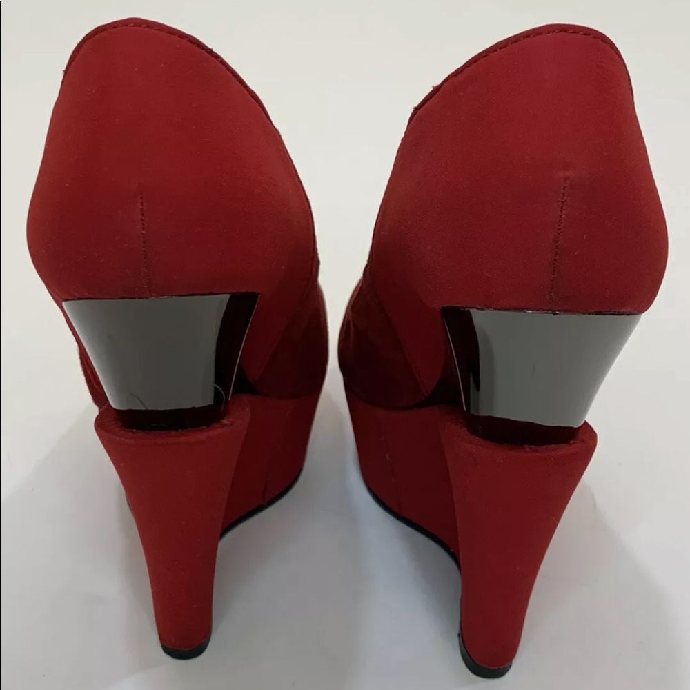 Two Lips Rapture Suede Platform Wedges - Picture 7 of 12